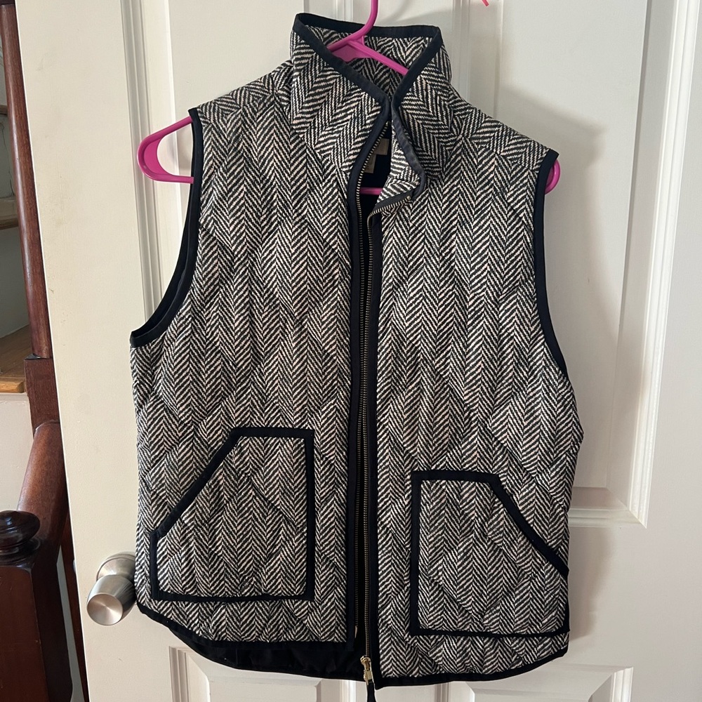J Crew houndstooth puffer vest